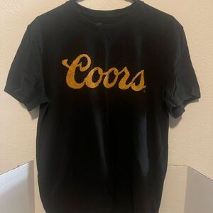 Lucky Brand Black Tee with Gold Logo